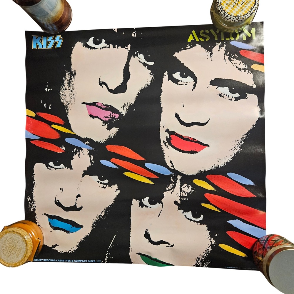 Kiss Asylum Original Vintage 1985 Promo Album Poster 24x24 PolyGram Records‎